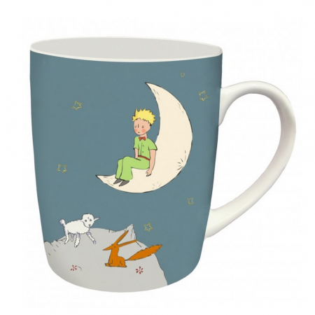 Taza Mug Kiub En Porcelana El Principito Sentado En La Luna