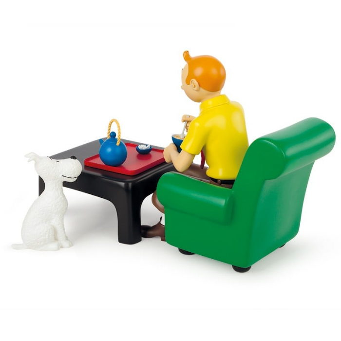 Figurine De Collection Tintin Et Milou En Train De Prendre Le Th