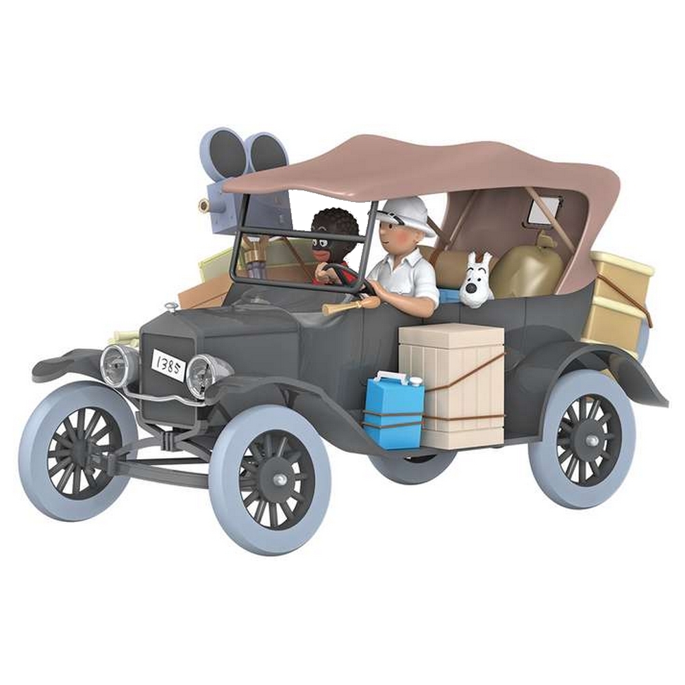 Voiture de collection Tintin, la Ford T Noire Tintin au Congo Nº05 1/24