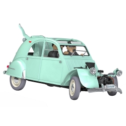Voiture de collection Tintin, la Citroën 2CV accidentée Dupondt Nº11 1/24 (2020)