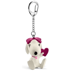 Peanuts Schleich® keyring chain figurine Snoopy, Belle with heart (22037)
