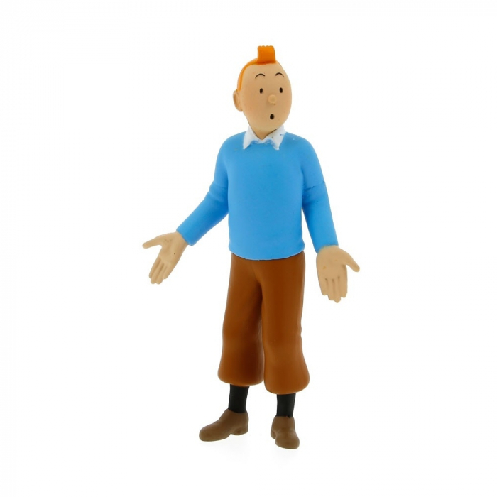 Figurine de collection Tintin en pull bleu 8,5cm (42502)