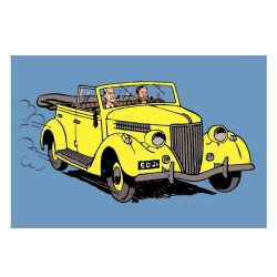 Postcard Blake and Mortimer: The yellow convertible (10x15cm)