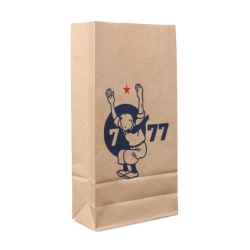 Recycled kraft paper bag Tintin 7 to 77 years 34x18x8cm (04122)