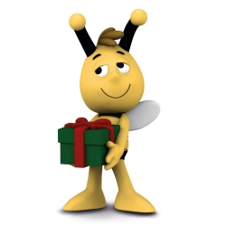 Figurita Schleich® La abeja Maya, Willy con regalo (27010)