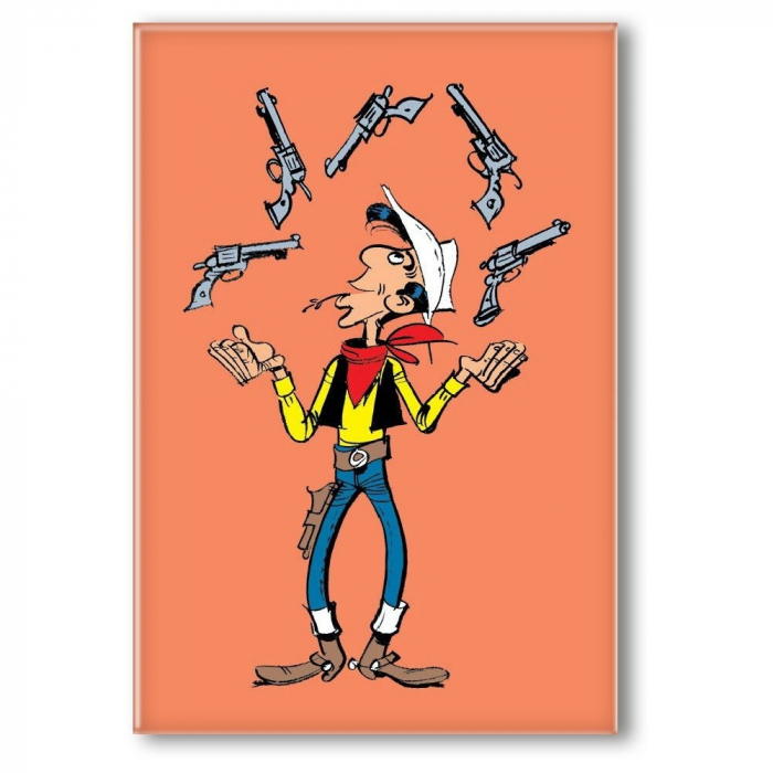 Aimant magnet décoratif Lucky Luke, prêt à tirer (55x79mm)