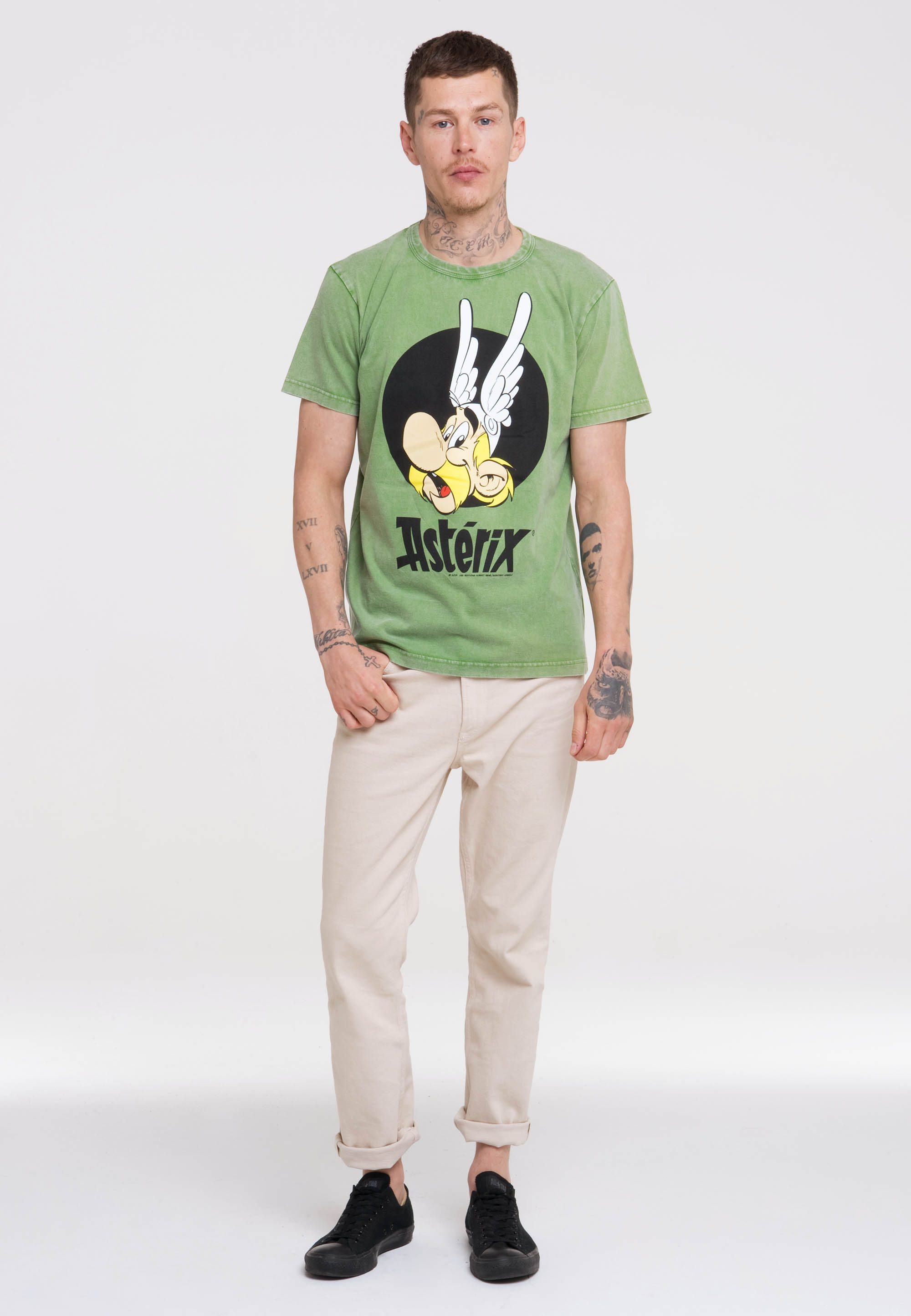 T-shirt 100% cotton eBay | (Khaki) Portrait Asterix Logoshirt®
