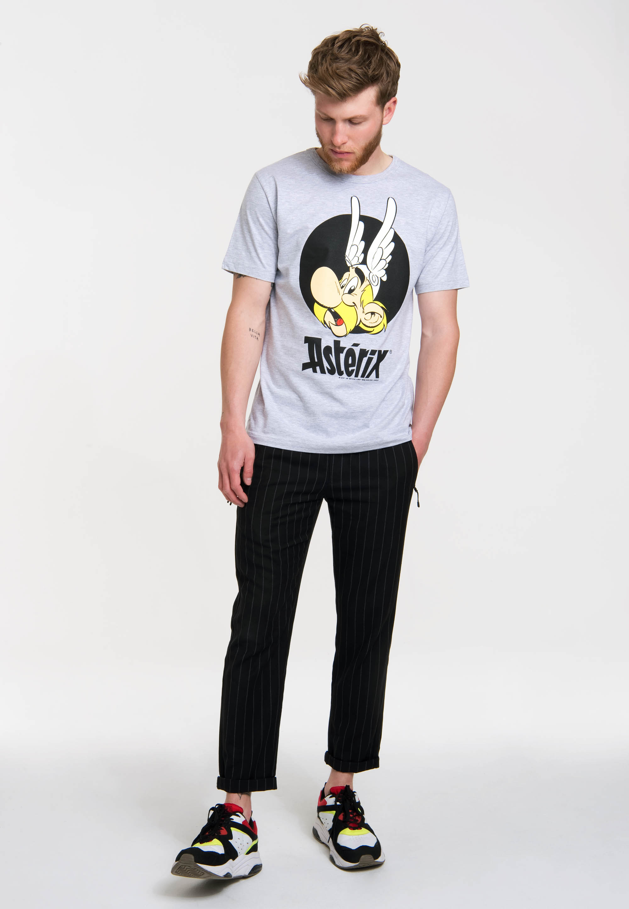 T-shirt eBay cotton Asterix Logoshirt® | (Heather Portrait Gray) 100%