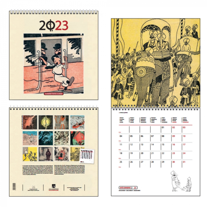Calendrier de bureau 2024 Tintin