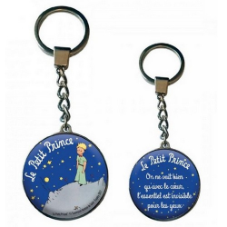 Porte-clés rond en métal de collection Le Petit Prince (Nous écrivons)