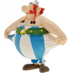 Figura de colección Plastoy Astérix Obélix sosteniendo su pantalón 60559 (2016)