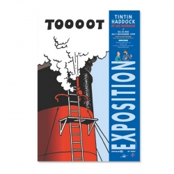 Affiche de l'expo Saint Nazaire Tintin, Haddock et les bateaux 24072 (40x60cm)