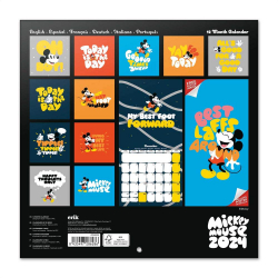Mickey & ses Amis - Calendrier Familial 2024, Mickey & Minnie Mouse  Calendrier mural