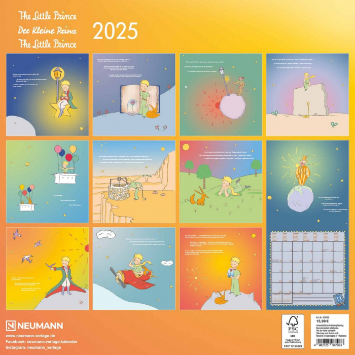 Wall Calendar Neumann The Little Prince 30x30cm (2025)