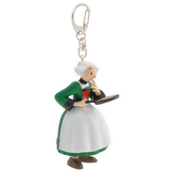 Porte-clés figurine Plastoy Bécassine avec sa poêle à crêpe 61075 (2014)