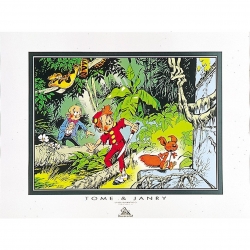 Póster Offset Tome & Janry de Spirou y Fantasio en la jungla (80x60cm)