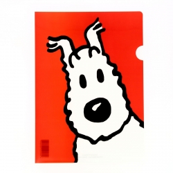 A4 Plastic Folder The Adventures of Tintin Snowy - Red (15118)