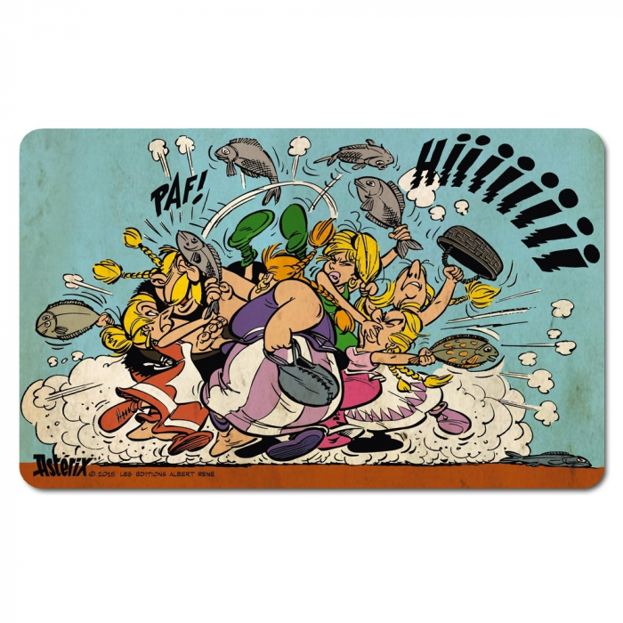 Planche à petit-déjeuner Logoshirt® Astérix et Obélix 23x14cm (Bataille de poisson)