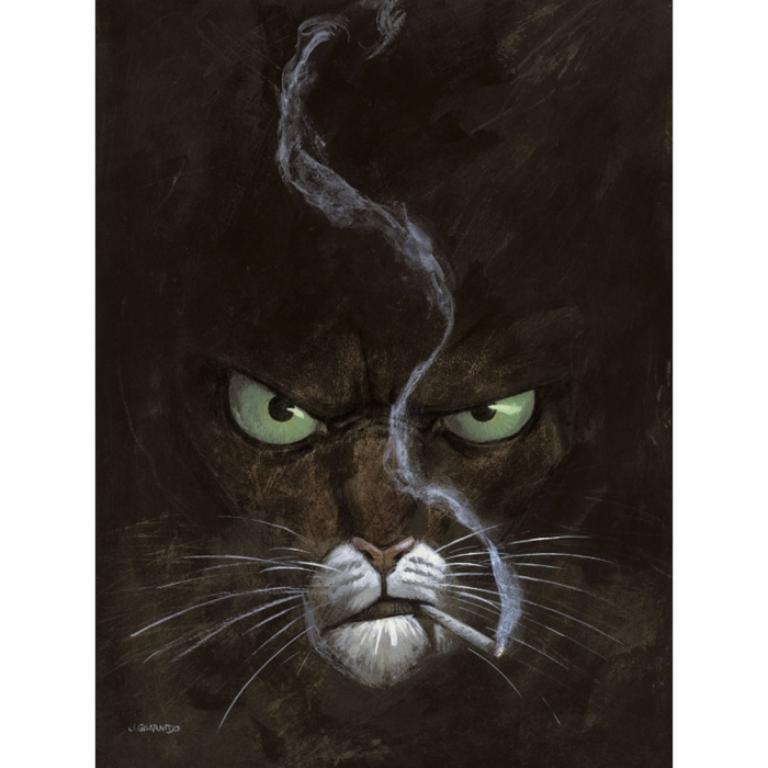 Poster affiche offset Blacksad Juanjo Guarnido, Portrait à la cigarette (50x70cm)