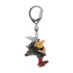 Porte-clés figurine Plastoy Astérix portant un sanglier 60428 (2015)