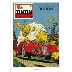 Poster de couverture Jean Graton dans Le Journal de Tintin 1958 Nº47 (50x70cm)