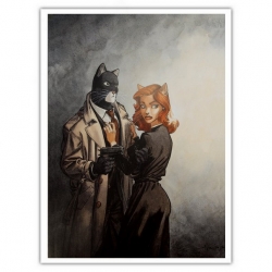 Poster offset Blacksad Juanjo Guarnido, John y Nathalia (24x18cm)