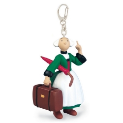 Keychain figure Plastoy Bécassine  with suitcase and umbrella 61066 (2019)
