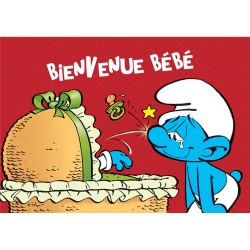 Postcard The Smurfs Bienvenue Bebe 15x10cm
