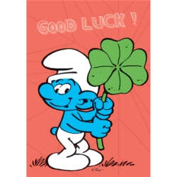 Postcard The Smurfs, Smurf Good Luck ! (15x10cm)