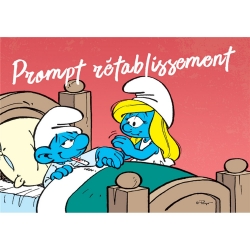 Postcard The Smurfs Smurf Prompt Retablissement 15x10cm Addik