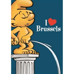 Carte postale Les Schtroumpfs, I Love Brussels (10x15cm)