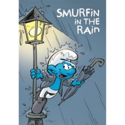 Carte postale Les Schtroumpfs, Smurfin in the rain (10x15cm)