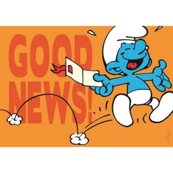 Postcard The Smurfs, Good News ! (15x10cm)