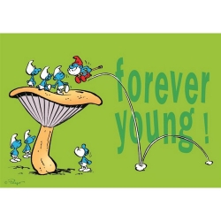 Postcard The Smurfs, Forever Young ! (15x10cm)