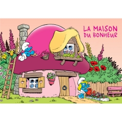 Postcard The Smurfs, La Maison du Bonheur (15x10cm)