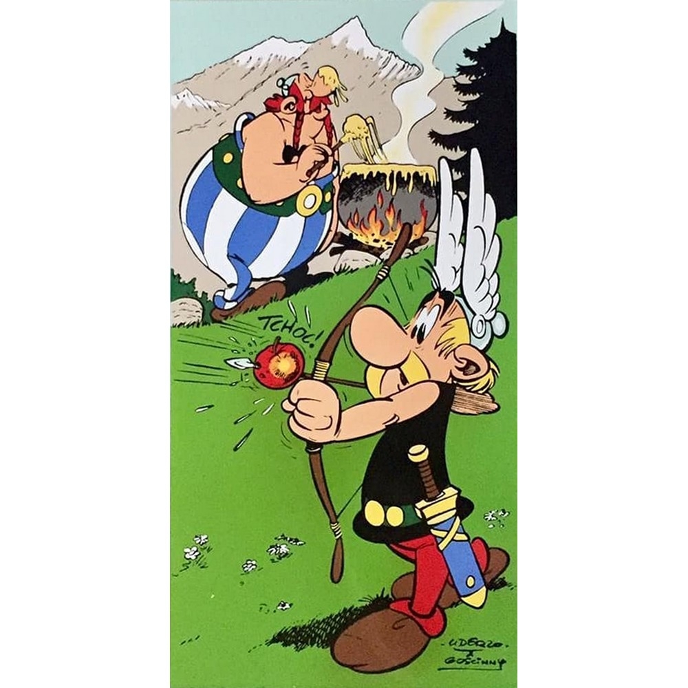 Collectible Enamel Sign Emaillerie Belge Asterix And Obelix In Switzerland Addik