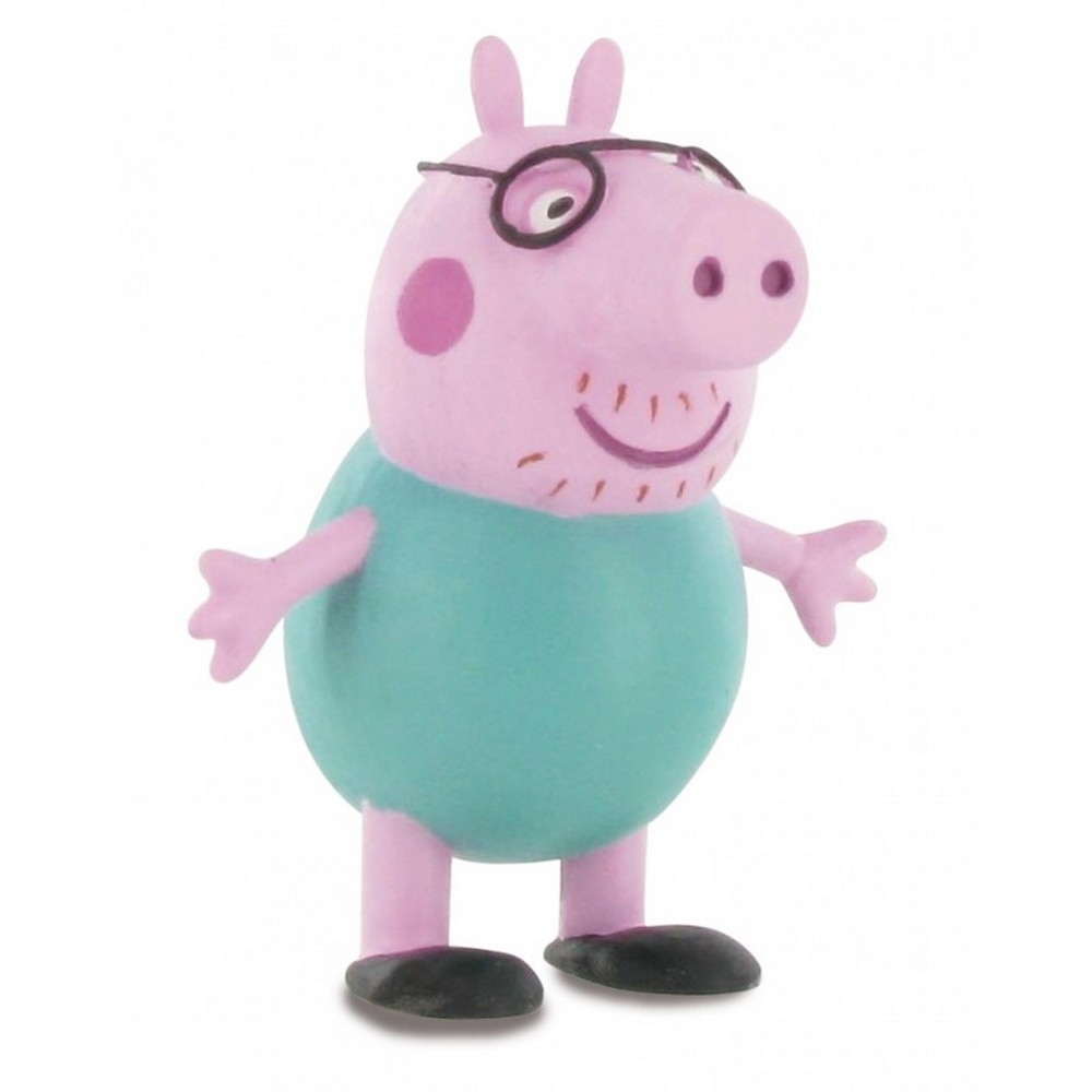  Figurine  de collection Comansi Peppa  Pig  Papa Pig  7cm 