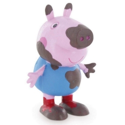 Figurine de collection Comansi Peppa Pig, George plein de boue 7cm (2013)
