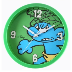 Decorative wall clock The Smurfs 25cm (Wild Green Smurf)