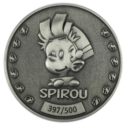 Médaille de collection Spirou et Fantasio avec le Marsupilami (2019)