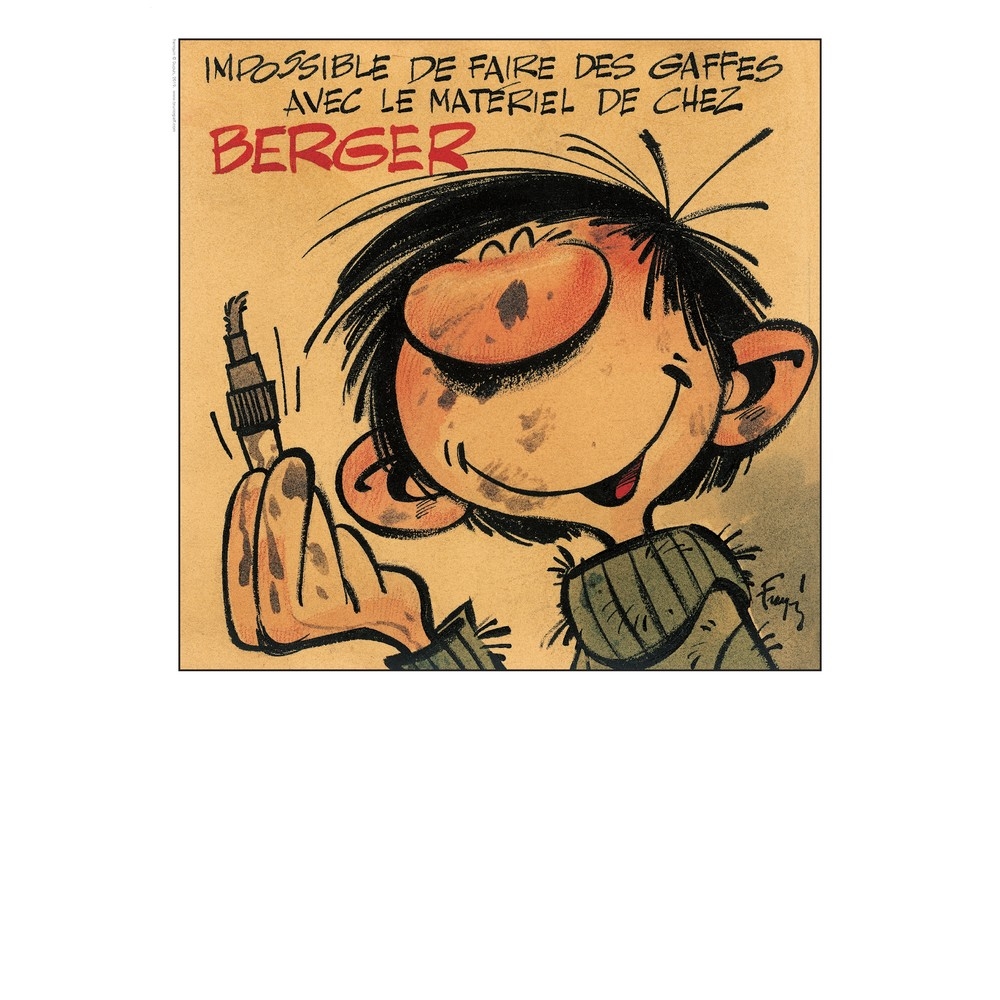 Poster Offset Gaston Lagaffe Matériel De Chez Berger Franquin 50x70cm Bd Addik