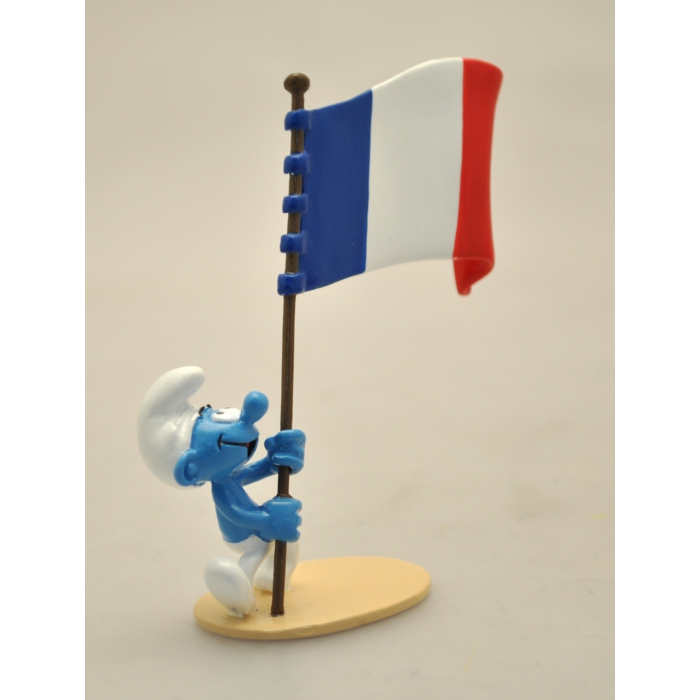 Collectible Figurine Pixi The Smurfs French Flag Carrier Smurf 6469 2020