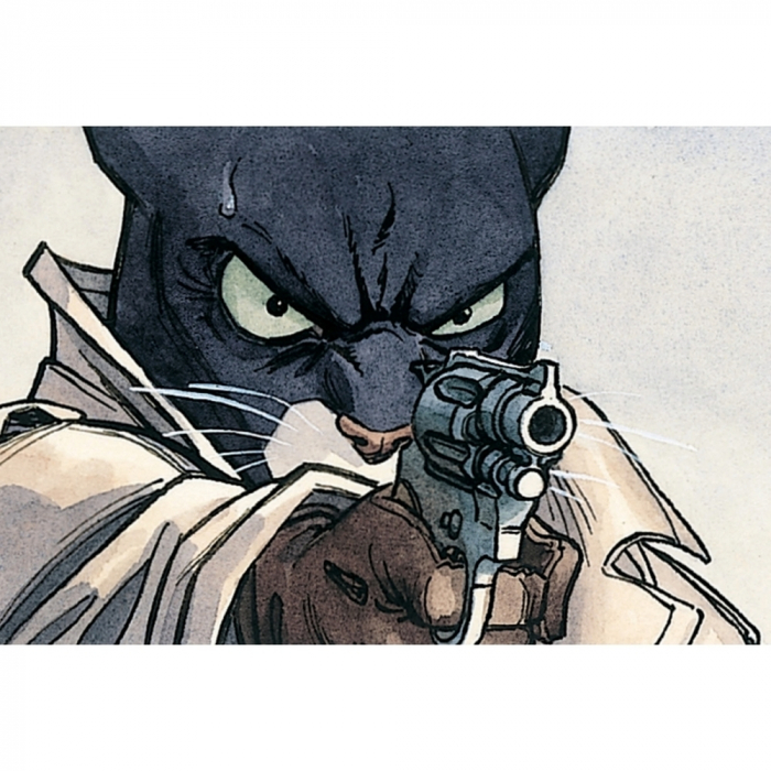 Postal de Blacksad, con la pistola (15x10cm)