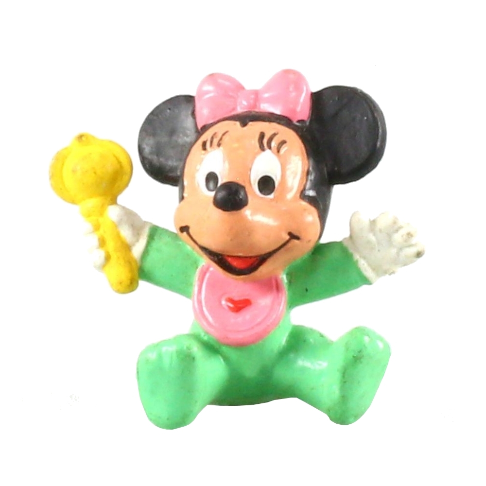 Figurita De Coleccion Bully Disney Bebe Minnie Con Su Sonajero Addik