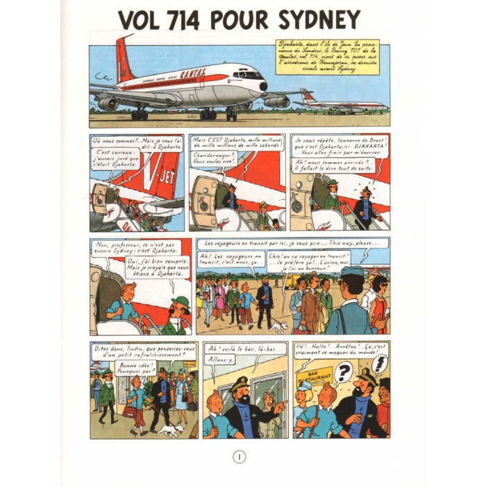 Tintin album: Vol 714 pour Sydney Edition fac-similé colours 1968